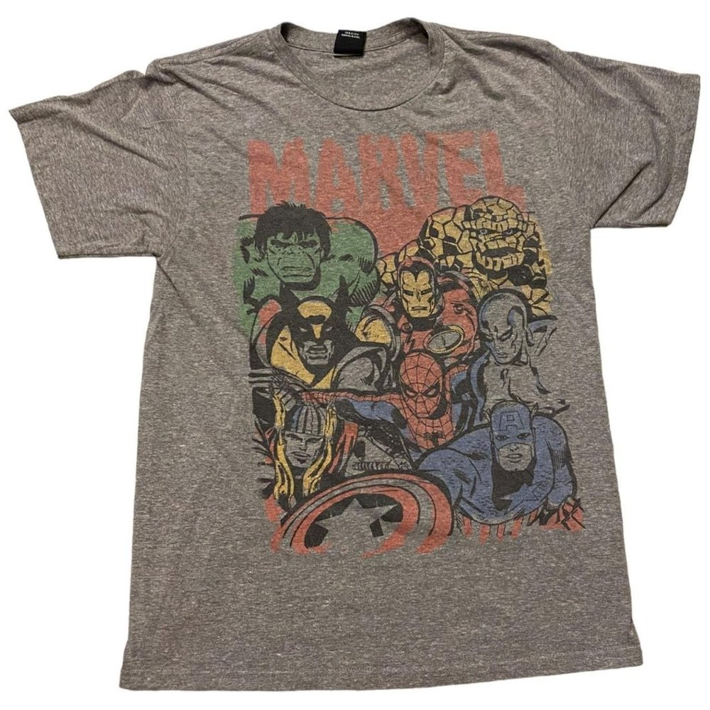Vintage Marvel Superheroes Gray T-Shirt